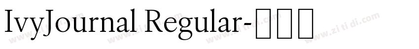 IvyJournal Regular字体转换
